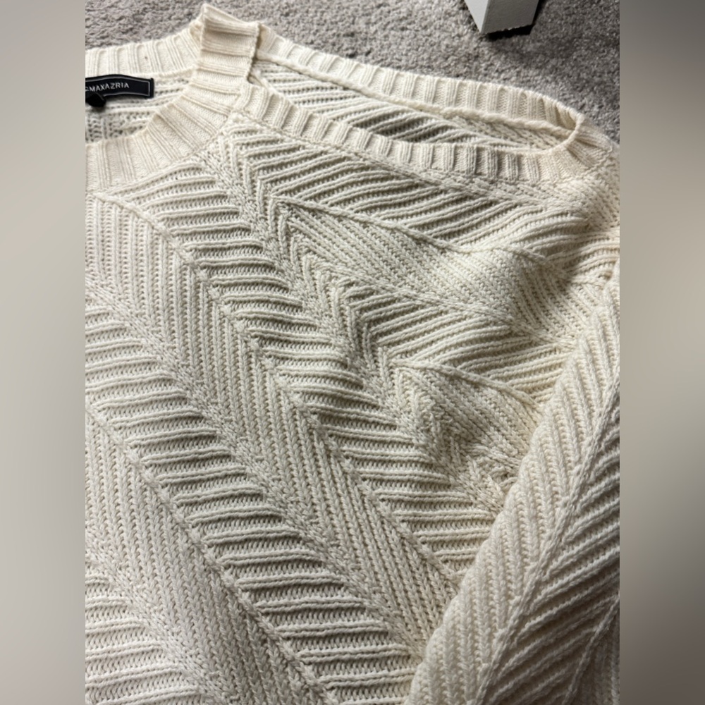 BCBGMaxAzria Cream Textured Sweater - Picture 4 of 5